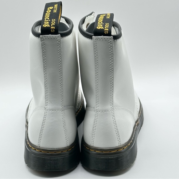 Unisex Dr. Martens Zavala White Leather Combat Boot Women’s Size 11=Men 10 New - Picture 4 of 10